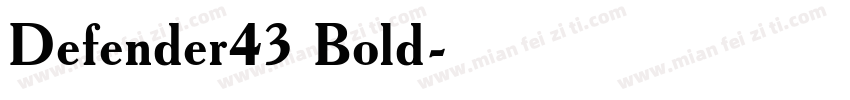 Defender43 Bold字体转换